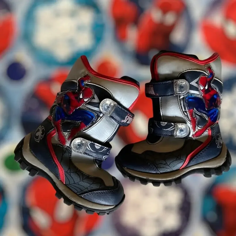 Marvel The Amazing Spider-man 2007 Boots Kids Sz 8